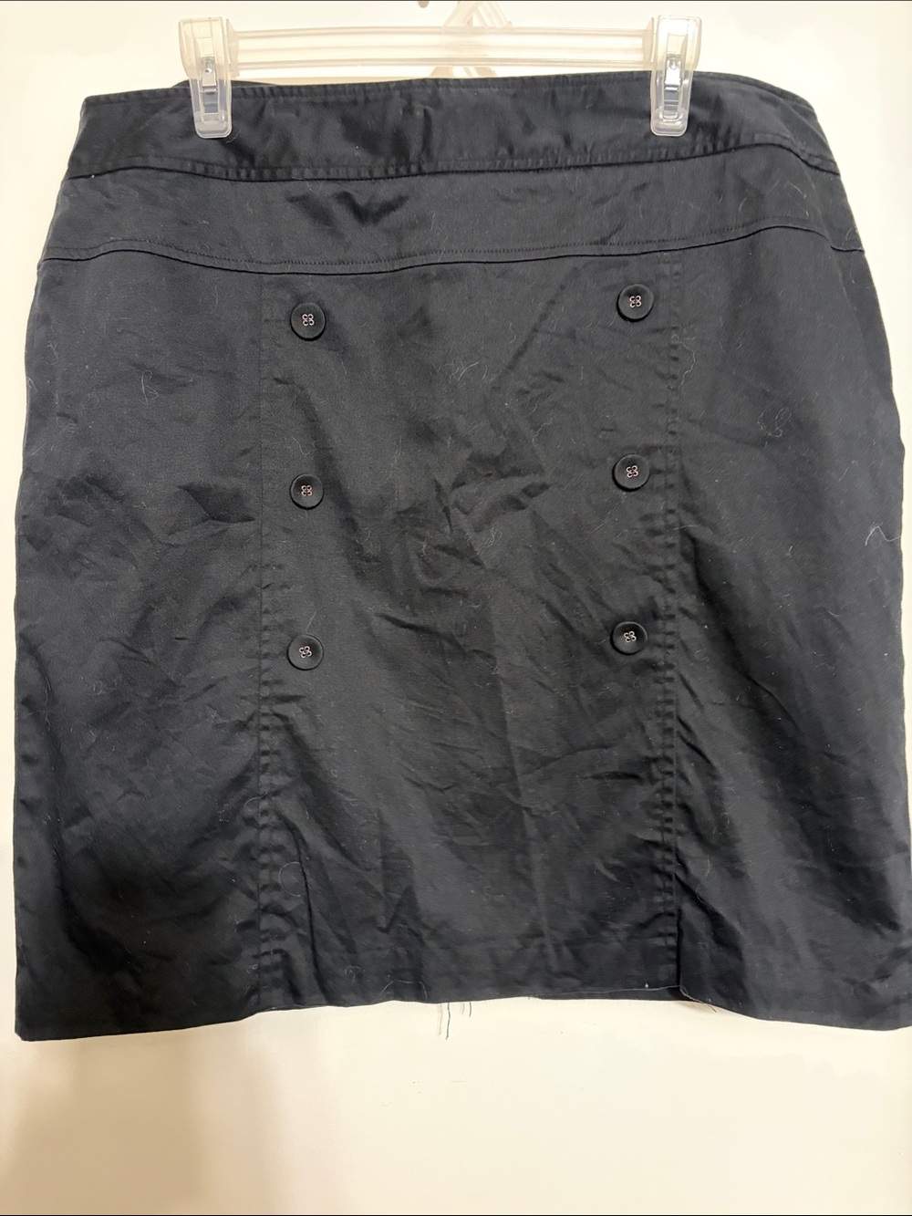 Apostrophe Black Double-Button Mini Skirt